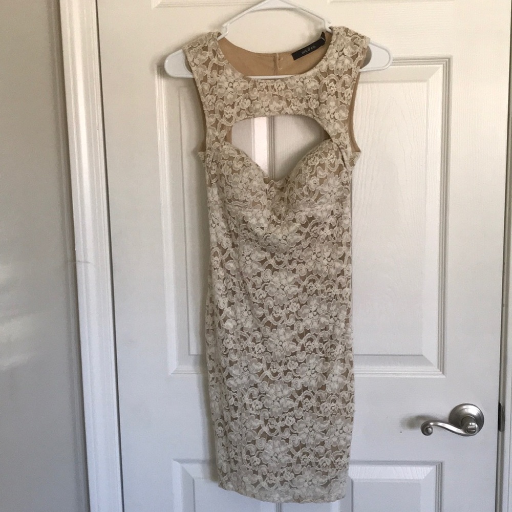 Cream elegant mini dress. Brand new